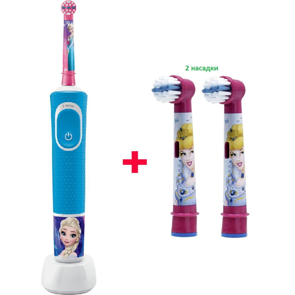 Дитяча електрична зубна щітка Oral-B Vitality 100 Frozen + 2 насадки