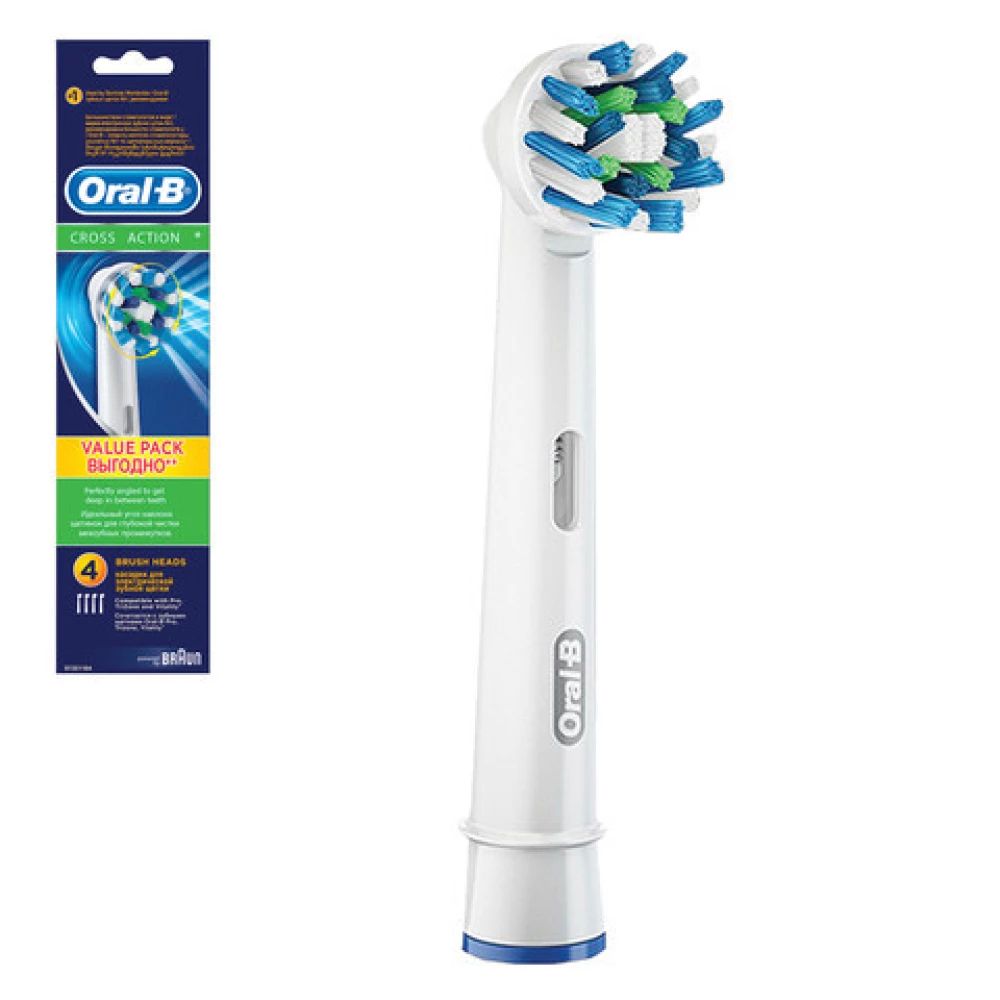 Насадка для зубної щітки ORAL-B Cross Action + захисний ковпачок