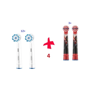 Насадки для зубної щітки ORAL-B 4 шт. (2 шт. Sensi Ultra Thin, 2шт. дитячі)