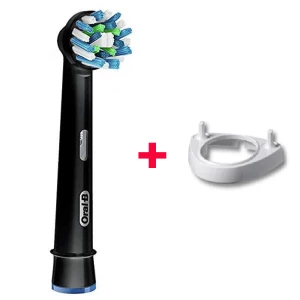 Зображення товара - Насадка для зубної щітки ORAL-B Cross Action BLACK + підставка
