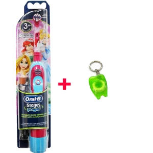 Зображення товара -  Oral-B Електрична зубна щітка дитяча DB4.510 (принцеси) + зубна нитка брелок