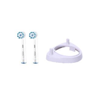 Зображення товара - Насадки для електрощітки Oral-b Sensitive EB60 + підставка