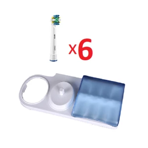 Зображення товара -  6 насадок для зубної щітки ORAL-B Floss Action (EB25) + підставка з кришкою