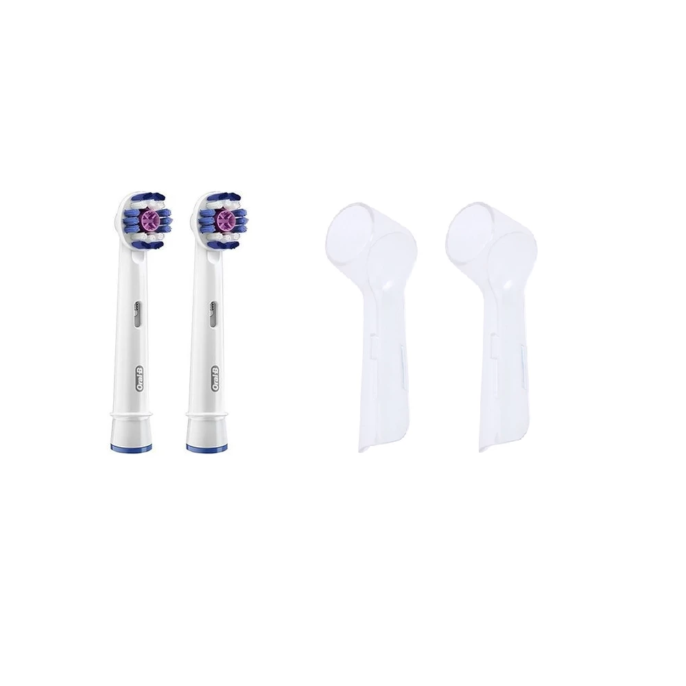 2 насадки для зубної щітки ORAL-B 3D White+ ковпачки