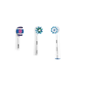 Зображення товара -  Насадки для зубной щетки ORAL-B 3 шт. (3D-White, Cross Action , Sensitive)