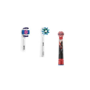 Зображення товара -  Насадки для зубної щітки ORAL-B 3 шт. (3D-White, Cross Action , Дитяча)