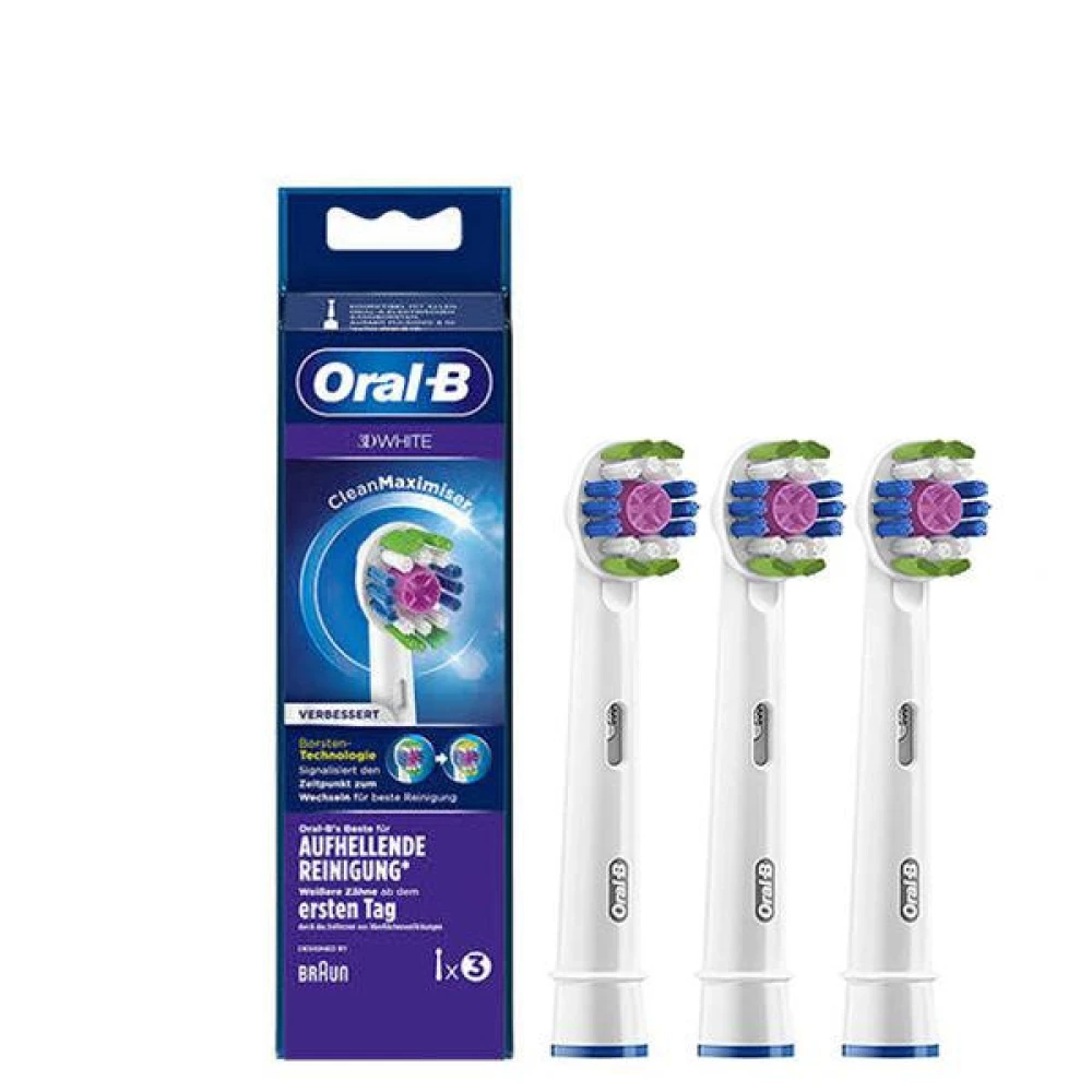 Насадки для зубної щітки Braun ORAL-B 3D White 3 шт. (EB18)