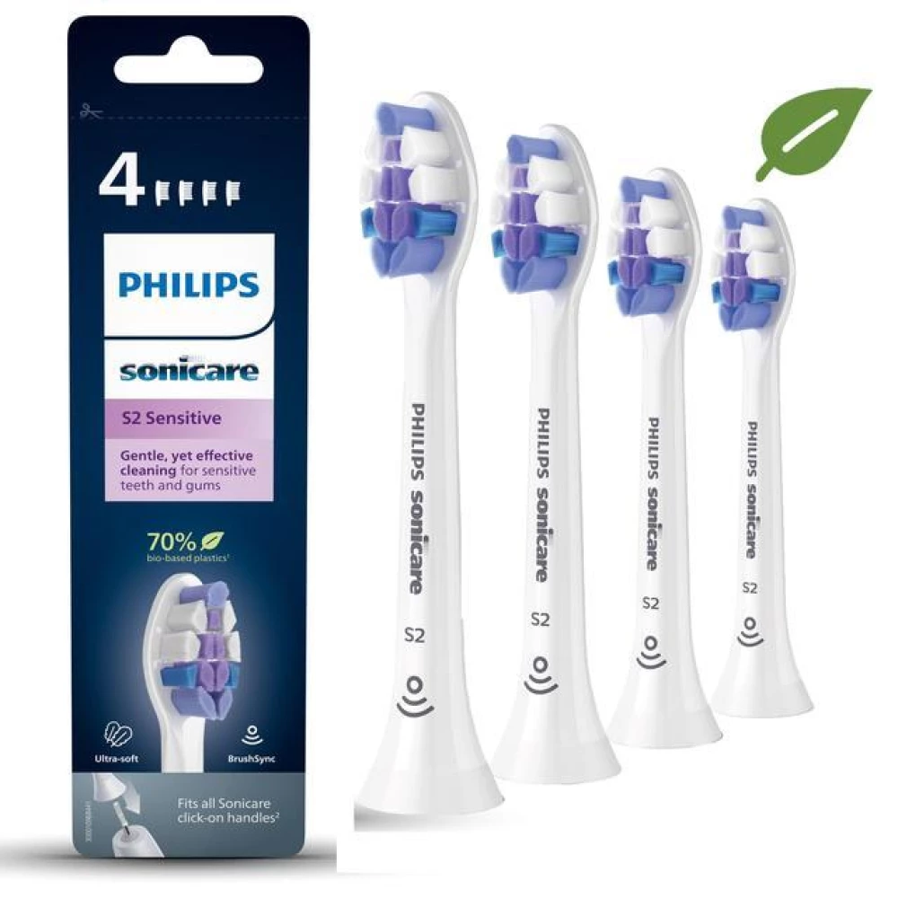 Насадки для зубної щітки Philips Sonicare S2 Sensitive  HX6054/10 (4 шт.)