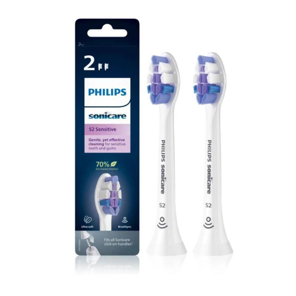 Насадки для зубної щітки Philips Sonicare S2 Sensitive  HX6052/10 (2 шт.)