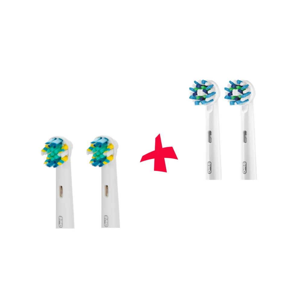 Насадки для зубної щітки ORAL-B 4 шт. (2 шт. Cross Action, 2шт. Floss Action)