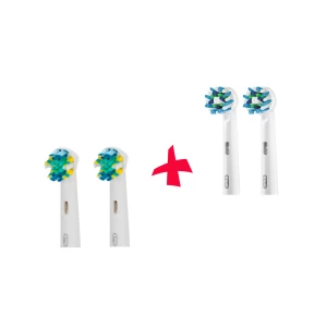 Зображення товара - Насадки для зубної щітки ORAL-B 4 шт. (2 шт. Cross Action, 2шт. Floss Action)