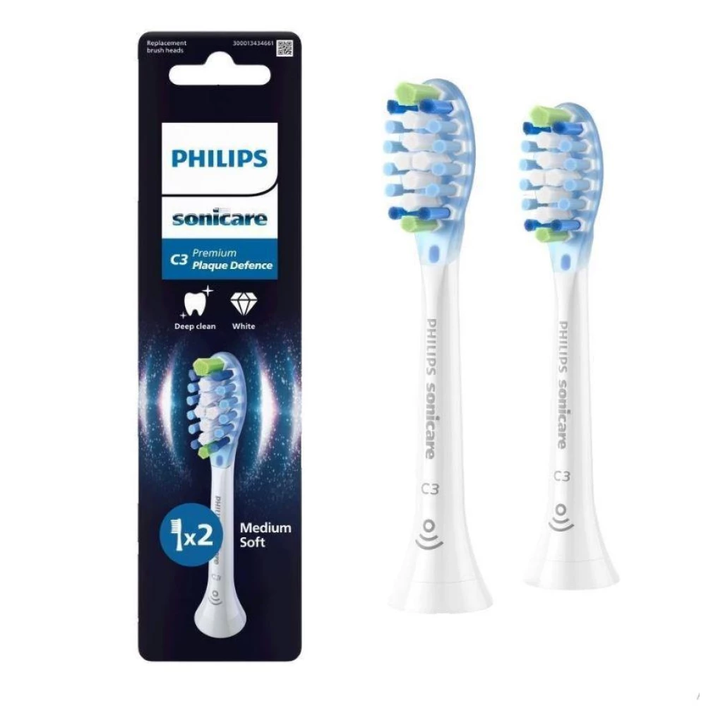 Насадка для електричної зубної щітки Philips Sonicare C3 Premium Plaque Defence White HX9042/87