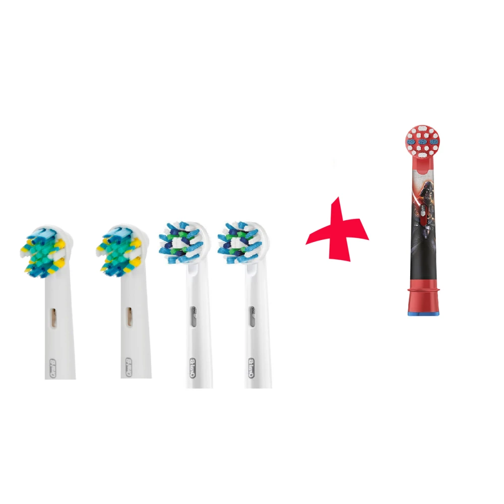 Насадки для зубної щітки ORAL-B 5 шт. (2 шт. Cross Action, 2шт. Floss Action, 1 дитячий)